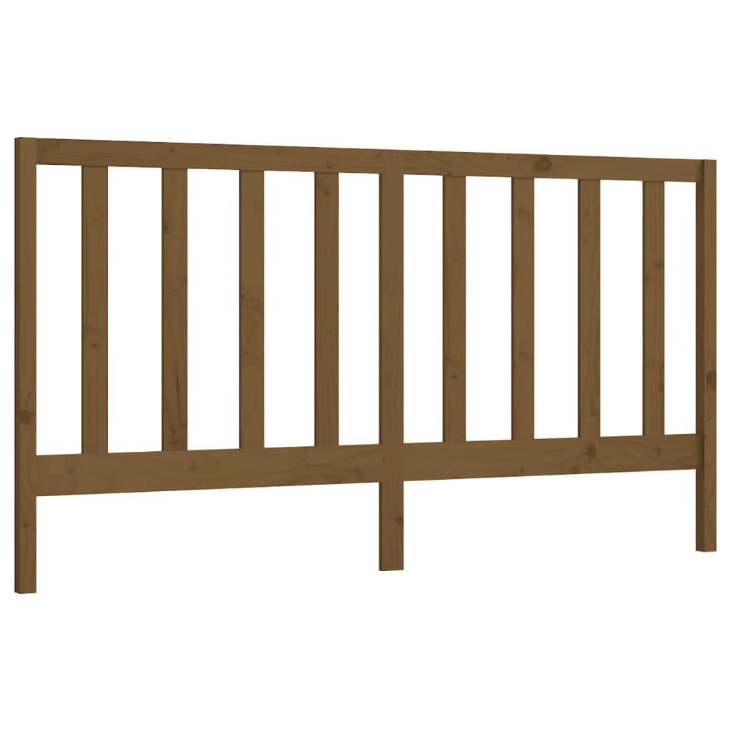Solid Pine Bed Headboard, Honey Brown, 206x4x100 cm