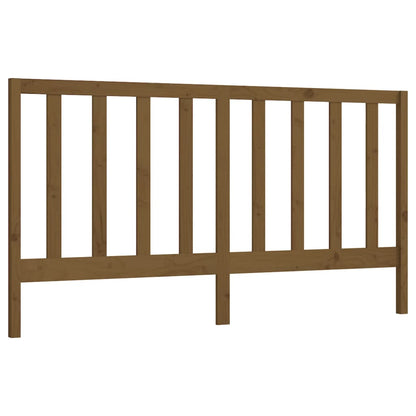Solid Pine Bed Headboard, Honey Brown, 206x4x100 cm