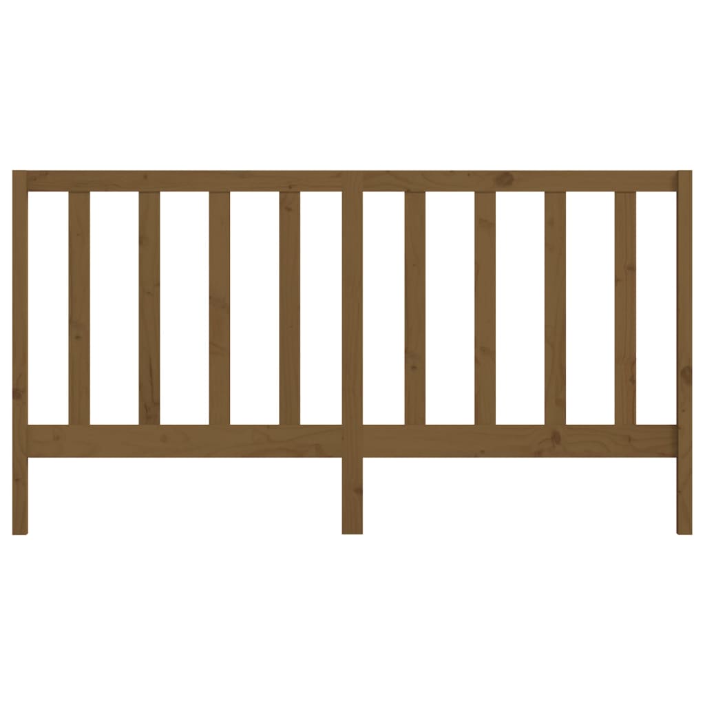 Solid Pine Bed Headboard, Honey Brown, 206x4x100 cm
