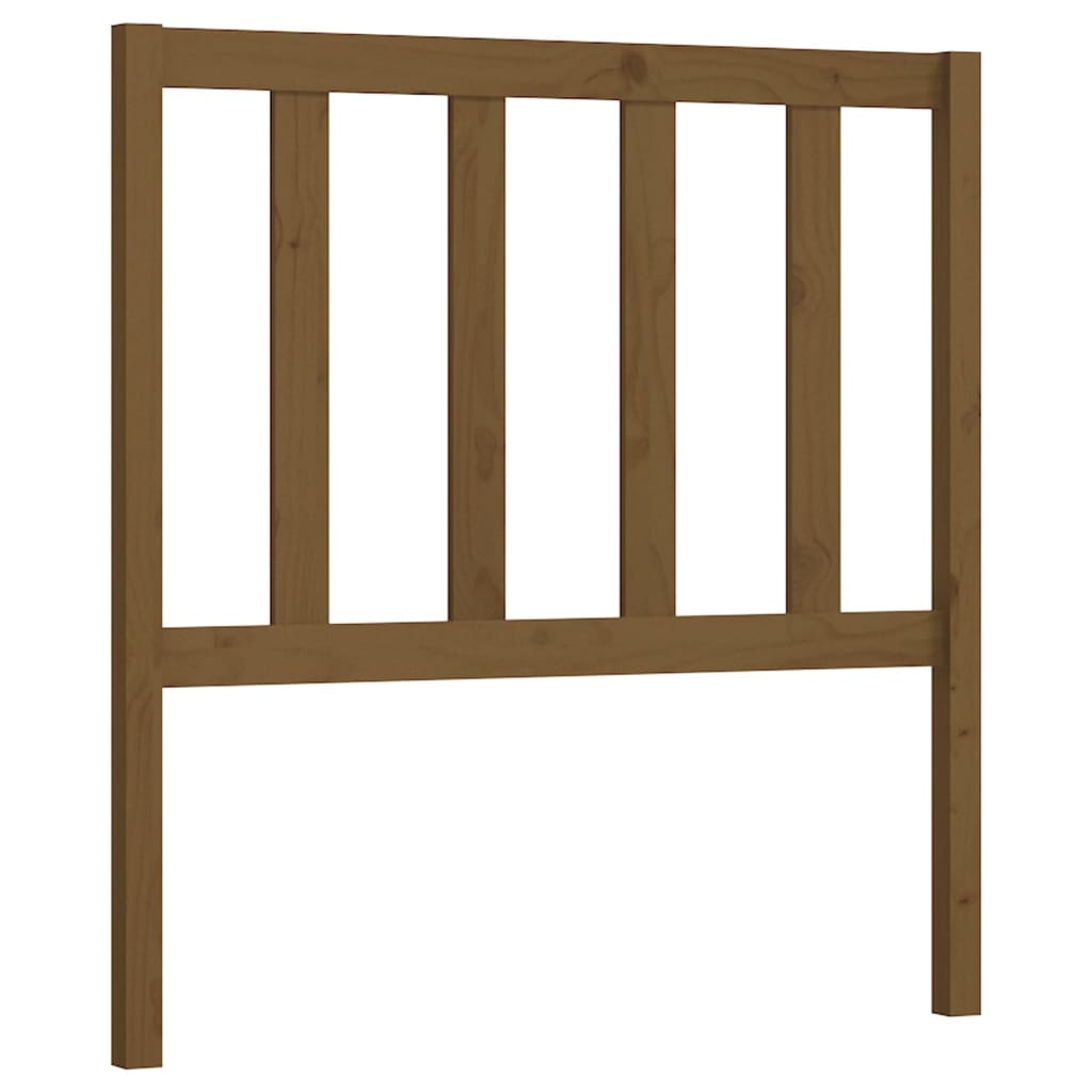 Solid Pine Bed Headboard, Honey Brown, 81x4x100 cm