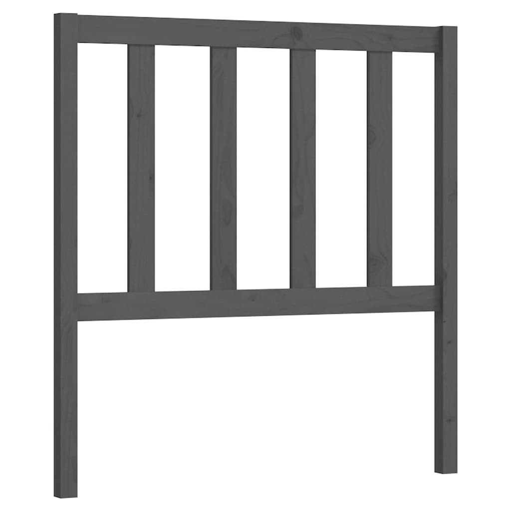 Solid Wood Pine Bed Headboard, Grey, 96x4x100 cm - Stylish & Durable