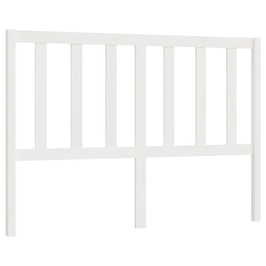 White Solid Pine Bed Headboard 146x4x100 cm - Elegant Design