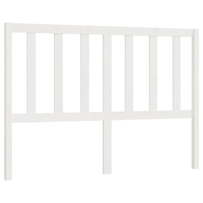White Solid Pine Bed Headboard 146x4x100 cm - Elegant Design