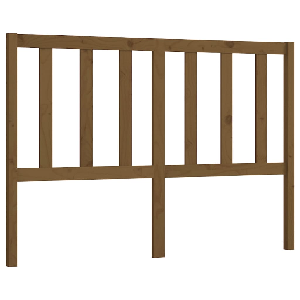 Solid Pine Honey Brown Bed Headboard 146x4x100 cm