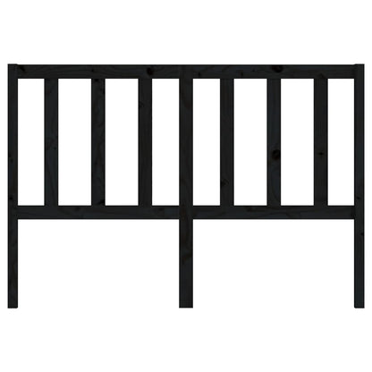 Solid Wood Pine Bed Headboard - Black, 166x4x100 cm