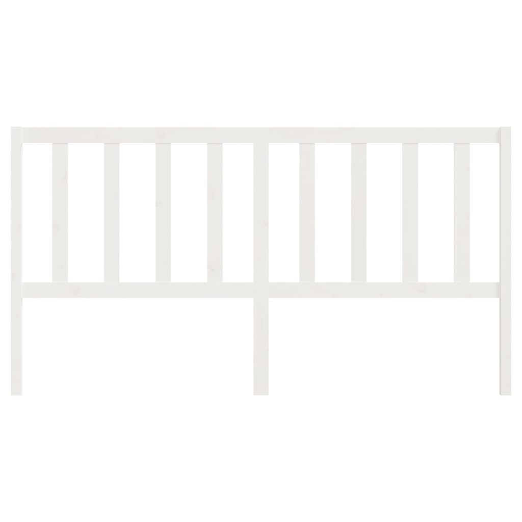 Solid Pine Wood Headboard, White, 206x4x100 cm - Elegant & Durable