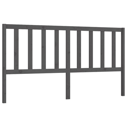 Solid Pine Wood Headboard in Grey 206x4x100 cm - Stylish & Durable