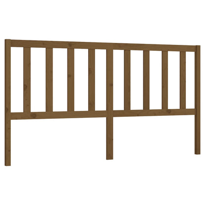 Honey Brown Solid Pine Wood Headboard - 206x4x100 cm