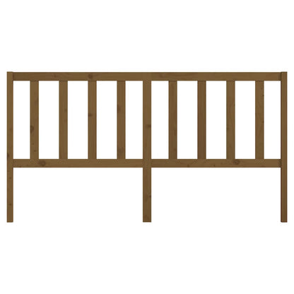 Honey Brown Solid Pine Wood Headboard - 206x4x100 cm