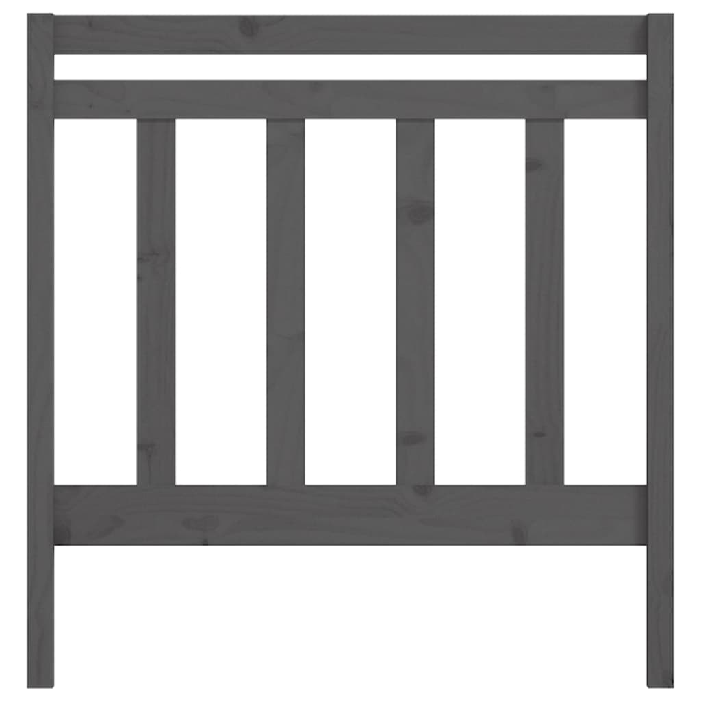 Solid Wood Pine Grey Headboard 81x4x100 cm - Stylish & Durable