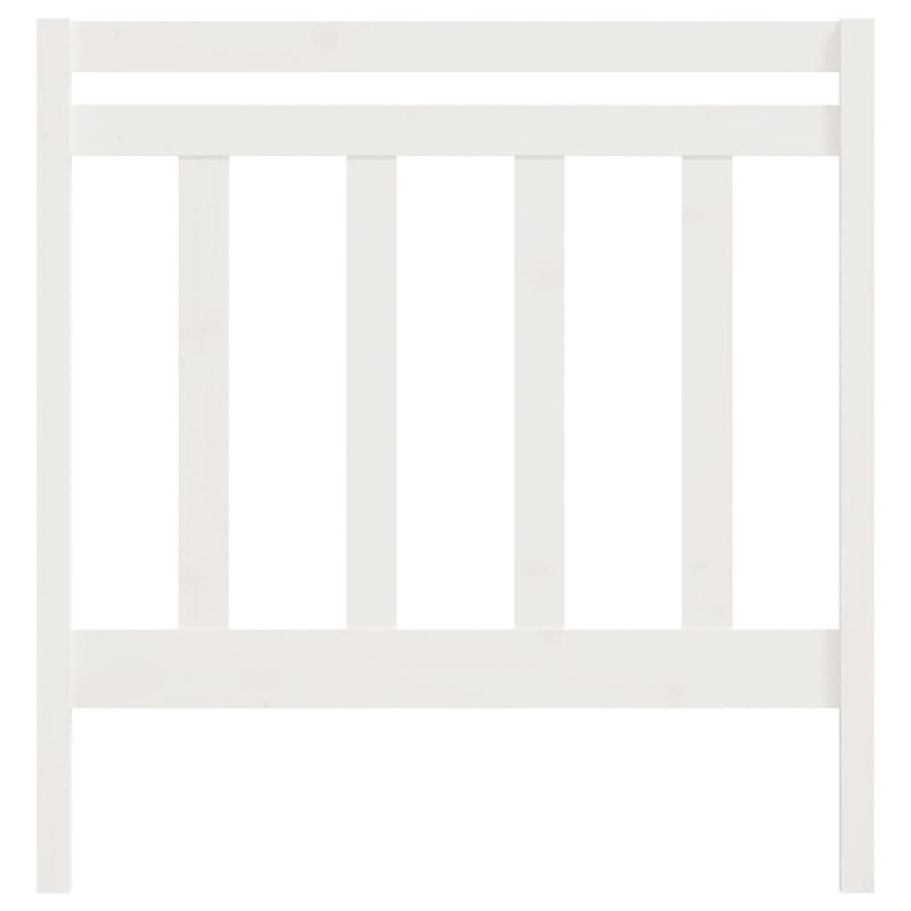 White Solid Pine Wood Headboard 106x4x100 cm - Stylish & Durable