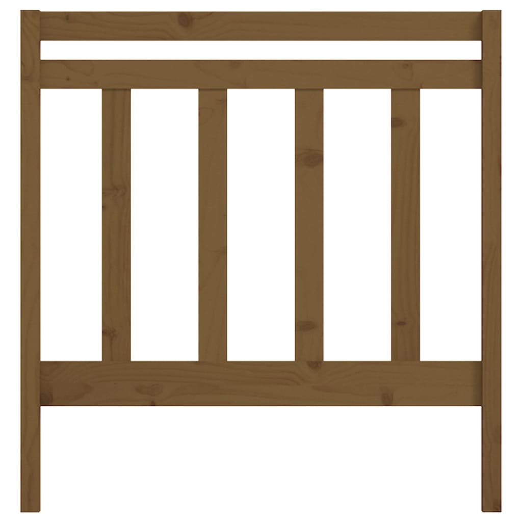 Solid Pine Honey Brown Bed Headboard 106x4x100 cm
