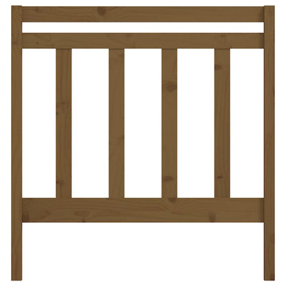 Solid Pine Honey Brown Bed Headboard 106x4x100 cm