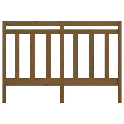 Solid Pine Honey Brown Bed Headboard 126x4x100 cm
