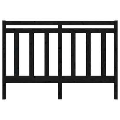 Solid Pine Wood Black Headboard 126x4x100 cm - Elegant & Durable