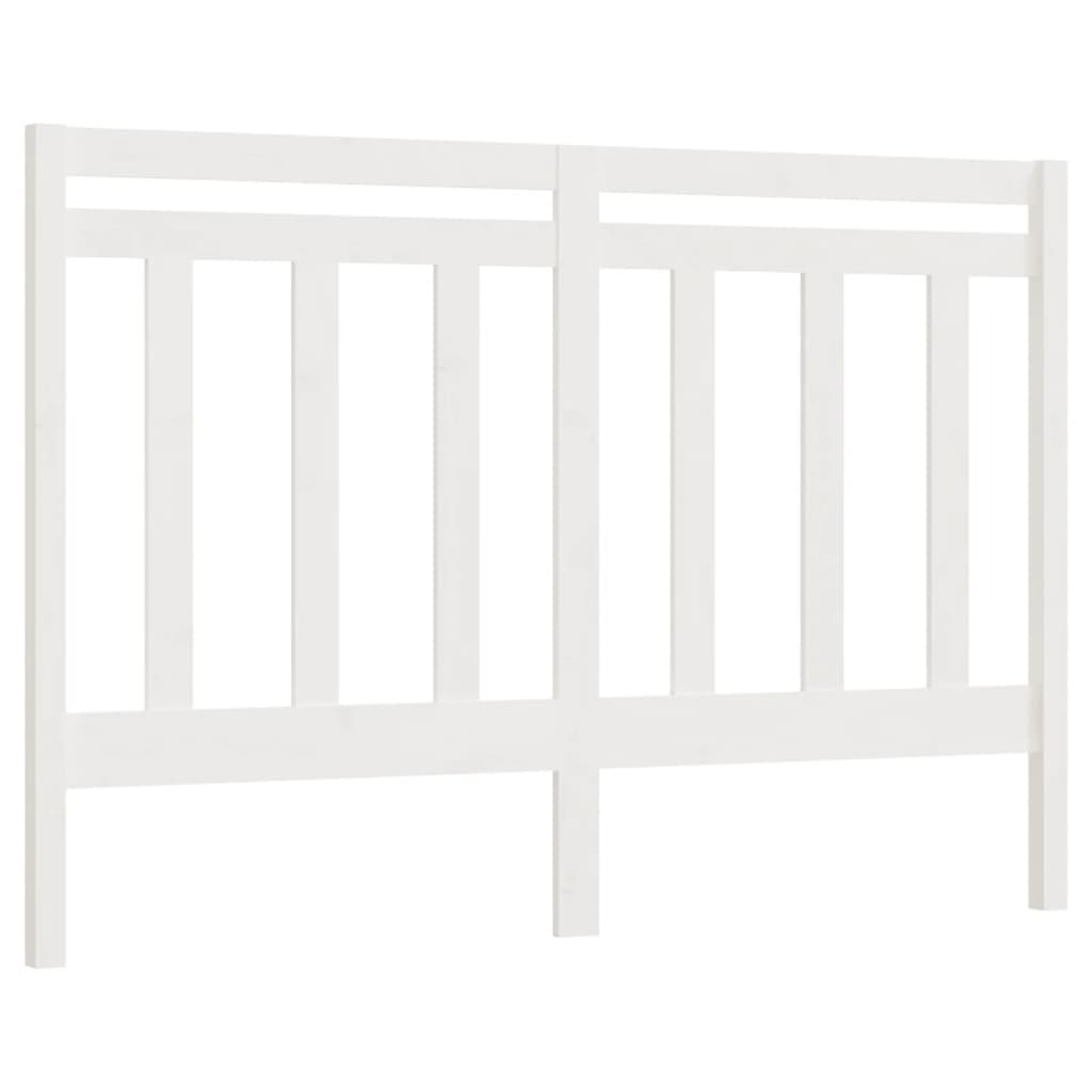 Solid Pine White Bed Headboard 141x4x100 cm - Elegant & Durable