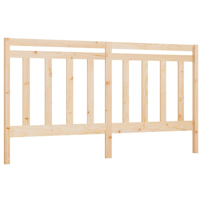 Solid Pine Wood Bed Headboard - 206x4x100 cm, Natural Finish