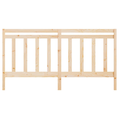 Solid Pine Wood Bed Headboard - 206x4x100 cm, Natural Finish