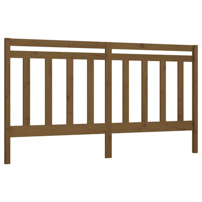 Solid Pine Wood Bed Headboard, Honey Brown, 206x4x100 cm