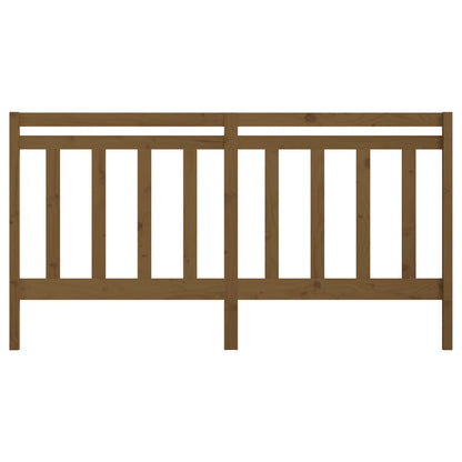 Solid Pine Wood Bed Headboard, Honey Brown, 206x4x100 cm