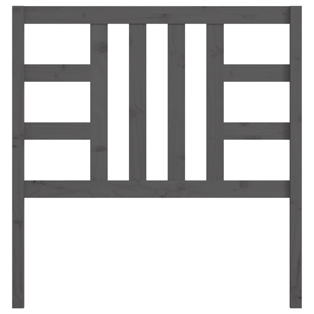 Solid Wood Grey Headboard 96x4x100 cm - Elegant Pine Design