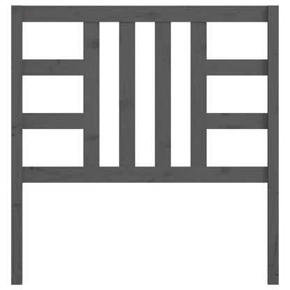 Solid Wood Grey Headboard 96x4x100 cm - Elegant Pine Design