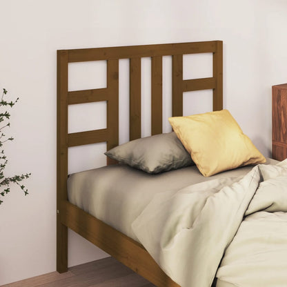 Solid Wood Pine Headboard, Honey Brown, 96x4x100 cm