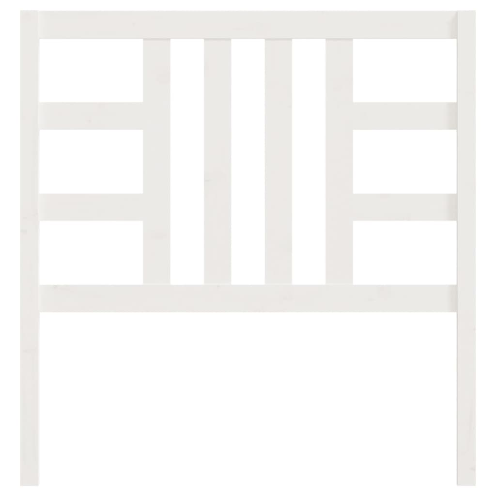 White Solid Pine Wood Bed Headboard 106x100 cm