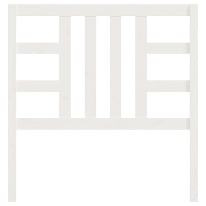 White Solid Pine Wood Bed Headboard 106x100 cm