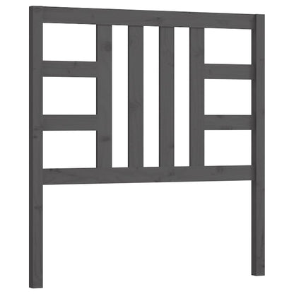 Bed Headboard Grey 106x4x100 cm Solid Wood Pine