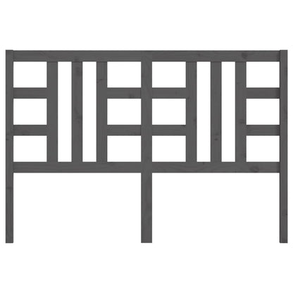 Solid Wood Grey Pine Bed Headboard 126x4x100 cm