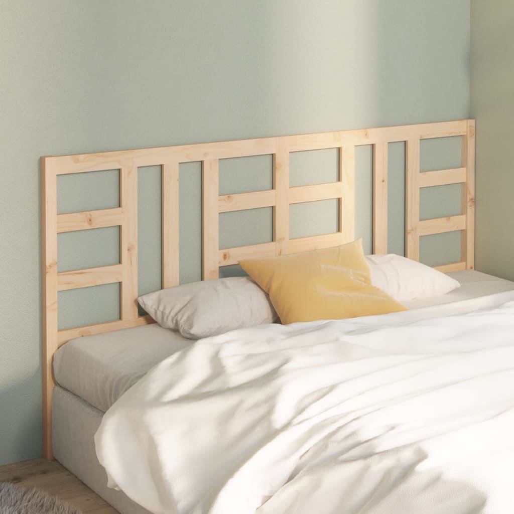 Solid Pine Wood Headboard 206x4x100 cm | Elegant Bedroom Focus