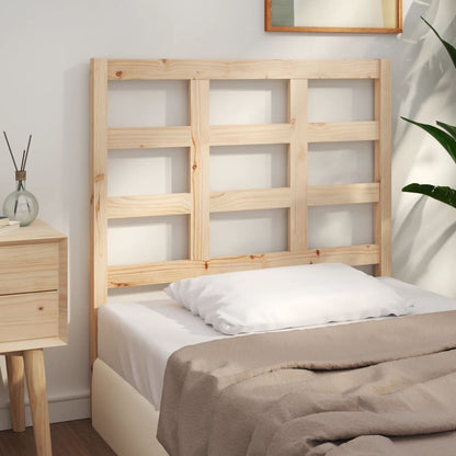 Solid Pine Wood Bed Headboard, 95.5x4x100 cm - Natural Finish
