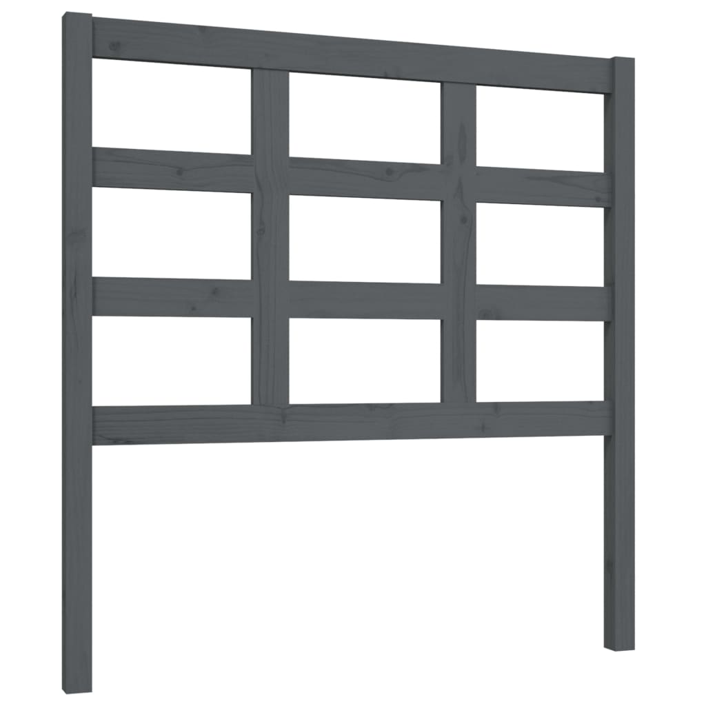 Solid Pine Grey Bed Headboard 95.5x4x100 cm - Stylish & Durable
