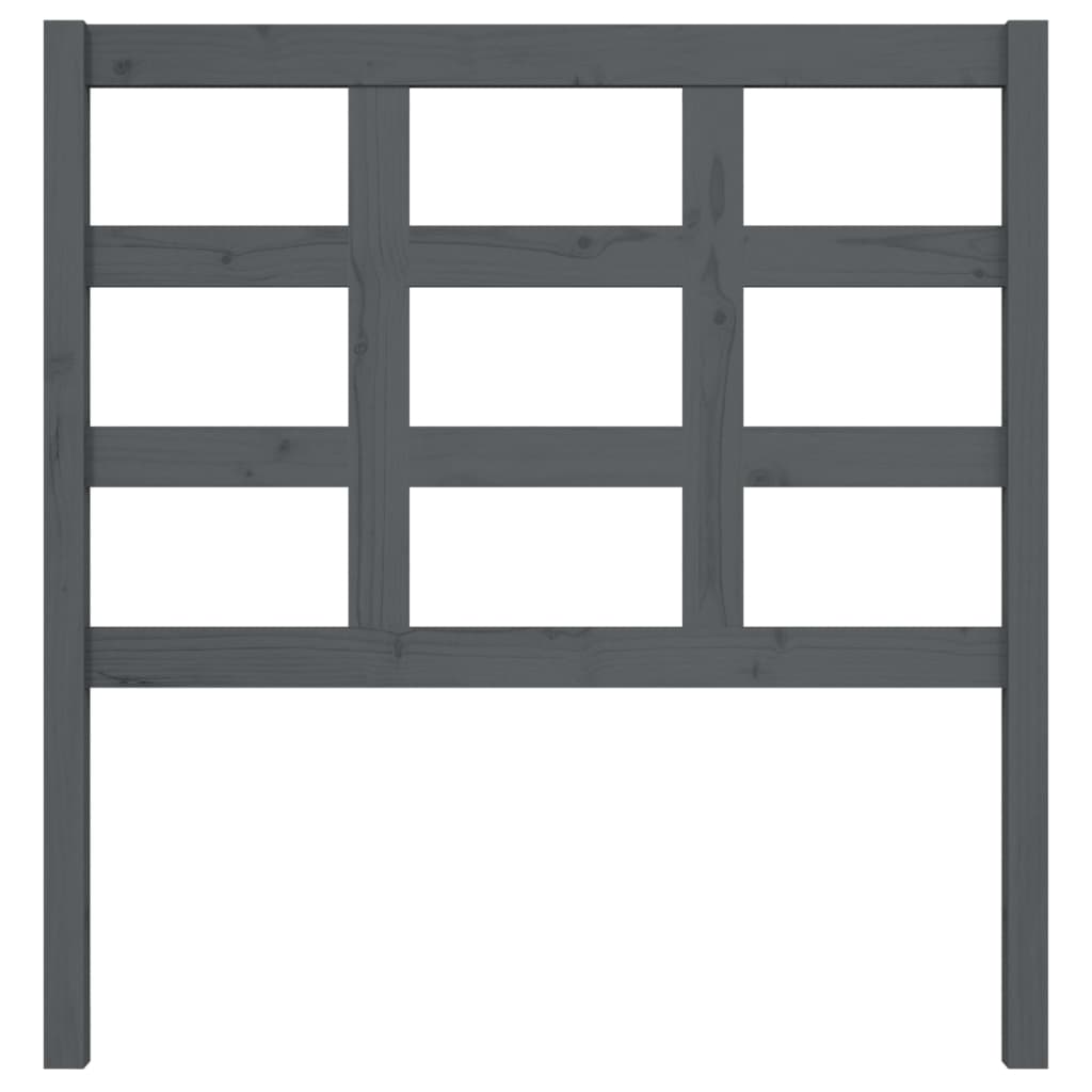 Solid Pine Grey Bed Headboard 95.5x4x100 cm - Stylish & Durable