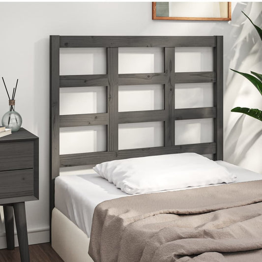 Solid Pine Grey Bed Headboard 95.5x4x100 cm - Stylish & Durable