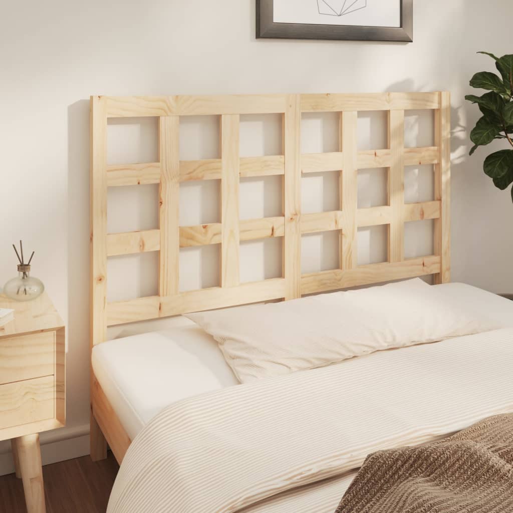 Solid Pine Wood Headboard - 125.5x4x100 cm - Natural Elegance