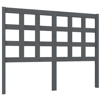 Solid Wood Pine Grey Headboard, 125.5x4x100 cm - Stylish & Durable