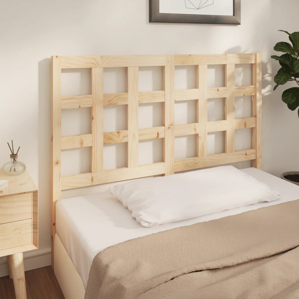 Solid Wood Pine Bed Headboard 140.5x4x100 cm - Elegant Design