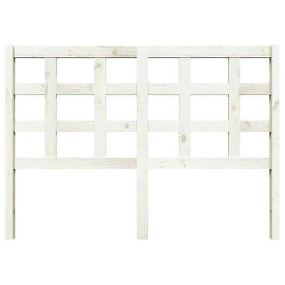 White Solid Pine Wood Bed Headboard 140.5x4x100 cm