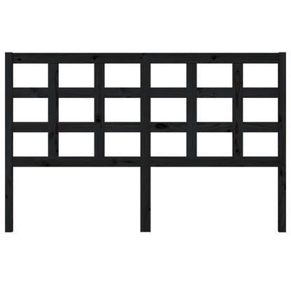 Bed Headboard Black 156x4x100 cm Solid Wood Pine