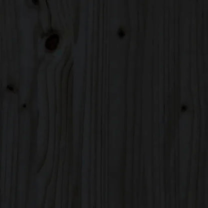 Bed Headboard Black 156x4x100 cm Solid Wood Pine