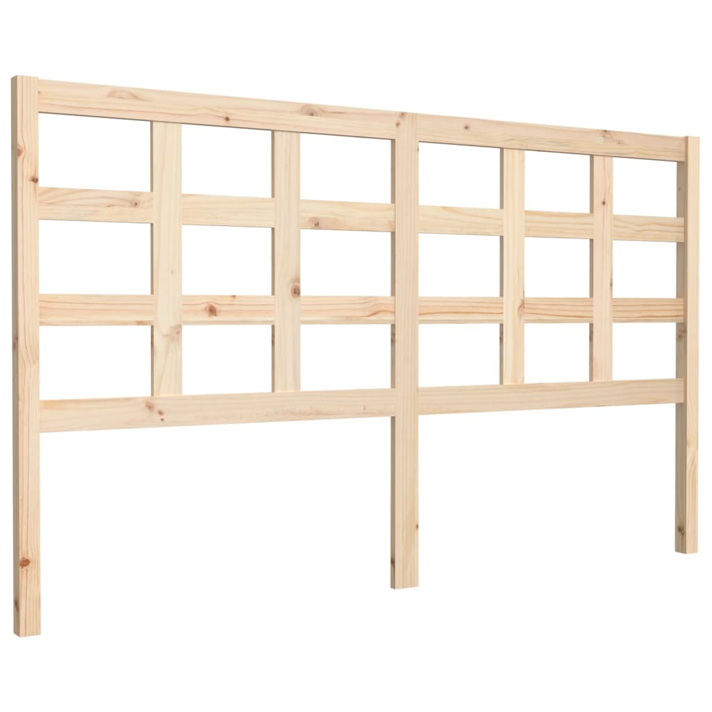Solid Pine Wood Bed Headboard - 165.5x4x100 cm