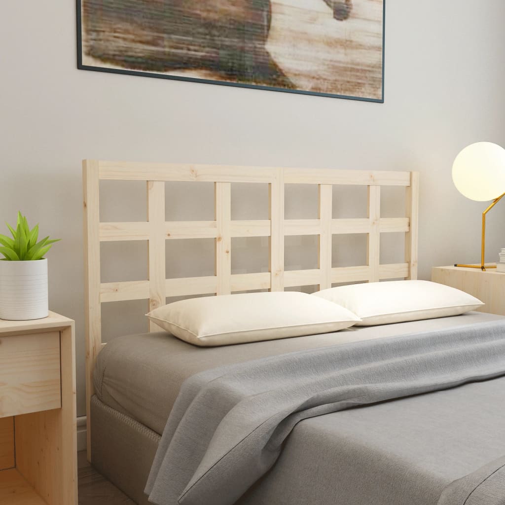 Solid Pine Wood Bed Headboard - 165.5x4x100 cm
