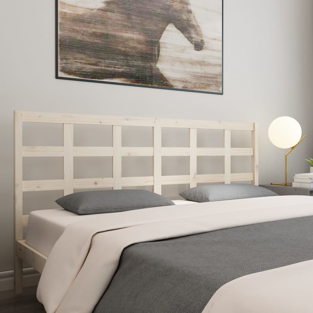 Solid Pine Wood Headboard - 185.5x4x100 cm