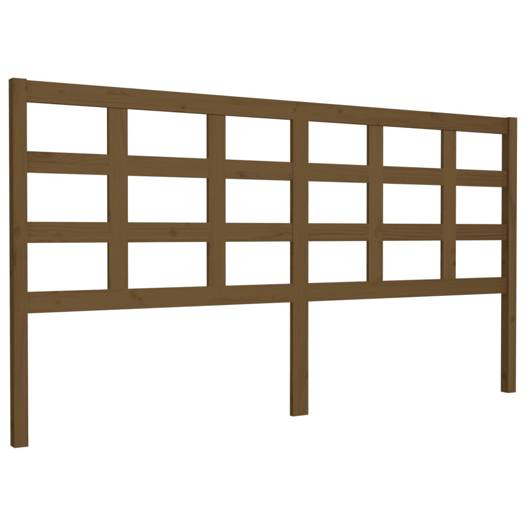 Solid Pine Bed Headboard - Honey Brown, 185.5x4x100 cm