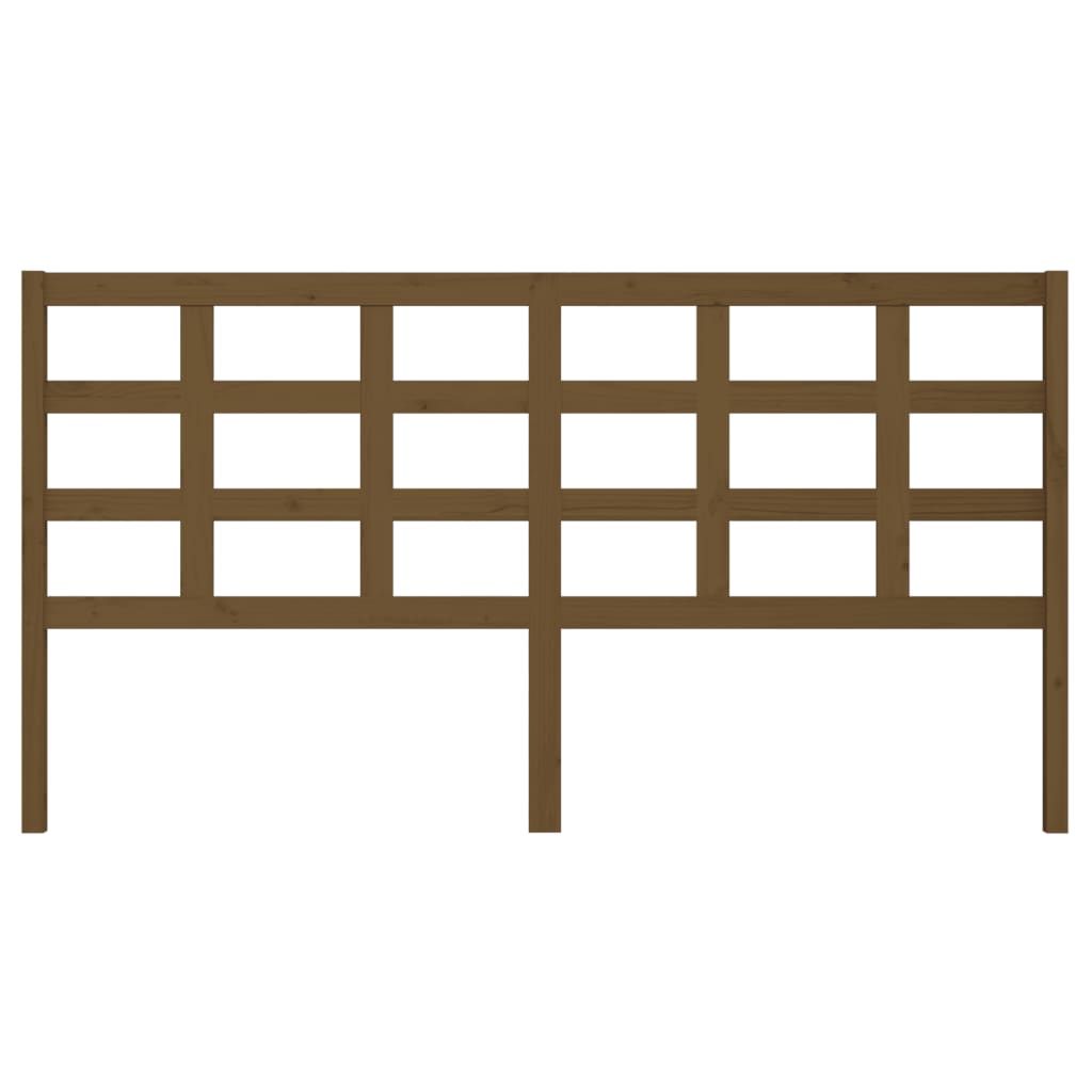 Solid Pine Bed Headboard - Honey Brown, 185.5x4x100 cm