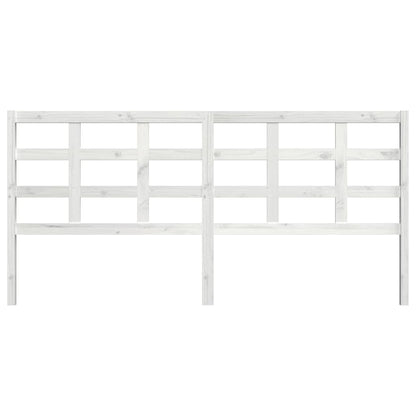 Solid Pine White Bed Headboard 205.5x4x100 cm - Elegant Design