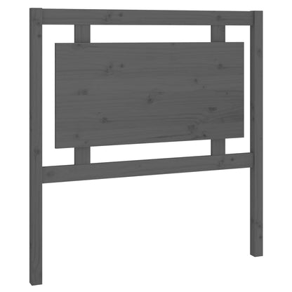 Solid Pine Wood Grey Bed Headboard 95.5x4x100 cm
