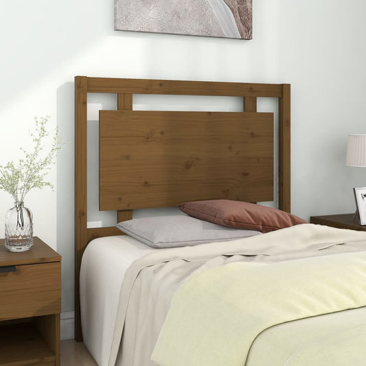 Solid Pine Wood Bed Headboard, Honey Brown, 95.5x4x100 cm